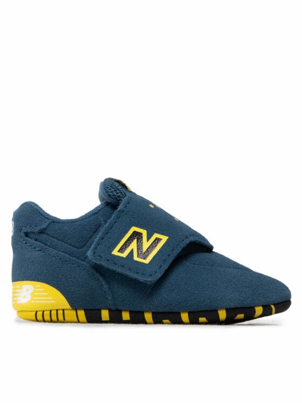 New Balance Infant/Baby Navy and Yellow Hook-and-Loop Shoe Size 1